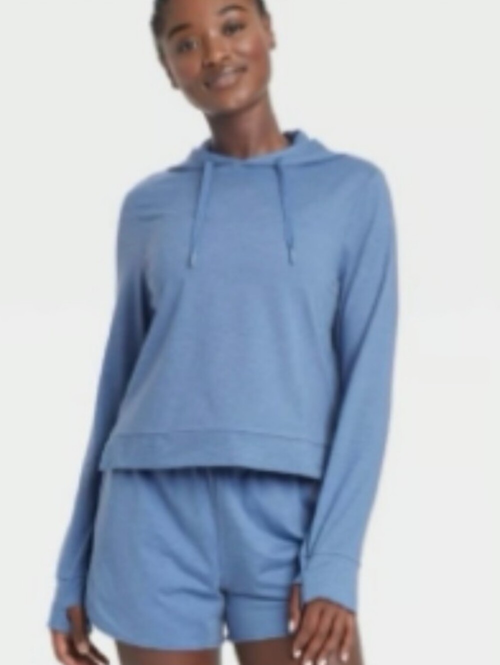 All In Motion Blue Small Pullover Soft Stretch Hoodie Sweater Size Small